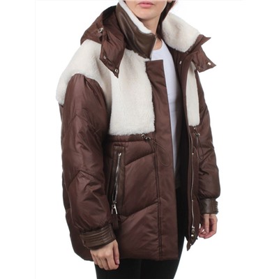 350-X47 BROWN Куртка зимняя женская (200 гр. холлофайбер)