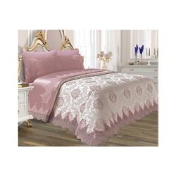 Комплект Постельного Белья с Покрывалом 240x260 см ЕВРО 2 сп.Pike Set Le Jardin D'OR