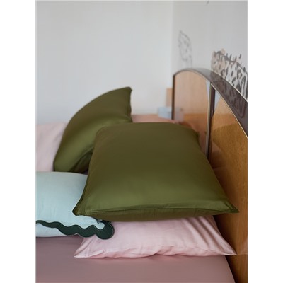 Простыня на резинке из премиального сатина цвета пыльной розы из коллекции Essential, 160х200х30 см