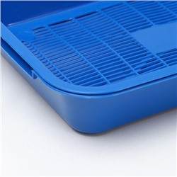 Туалет средний с сеткой 36×26×6.5 см, синий/черничный
