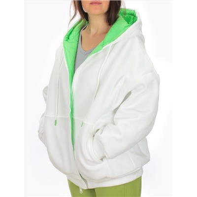 2560 WHITE/GREEN Худи женское (50 гр. синтепон)