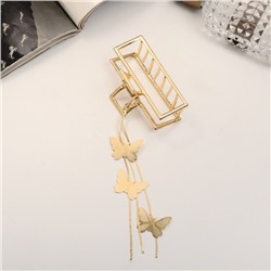 Крабик для волос «Анрия», прямой, 7×15 см, золото