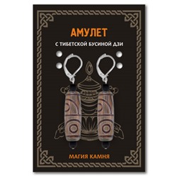 DZSE-021 Серьги с 4-глазыми бусинами Дзи