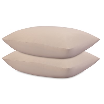 Набор наволочек из премиального сатина бежевого цвета из коллекции Essential, 50х70 см