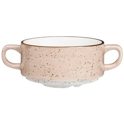 БУЛЬОННИЦА С БЛЮДЦЕМ BRONCO "NATURE" 250 МЛ БЕЖЕВАЯ (КОР=16НАБ.)