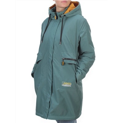 22-908 GRAY/GREEN Куртка демисезонная женская (100 гр. синтепон) PLOOEPLOO