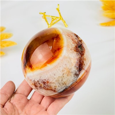 Радуга Самоцветов Шар из Сердолика на подставке