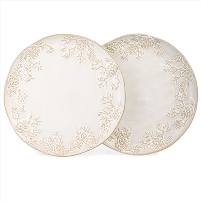 НАБОР ТАРЕЛОК ОБЕДЕННЫХ КОЛЛЕКЦИЯ "PINE CONES", 2 ШТ. / 25*25*2,3 СМ