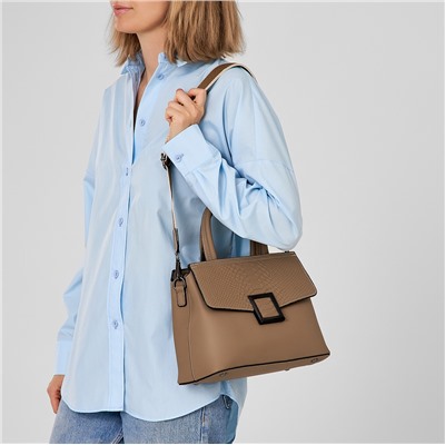 JS-9221-61 бежевая сумка женская (кожа) Jane's Story