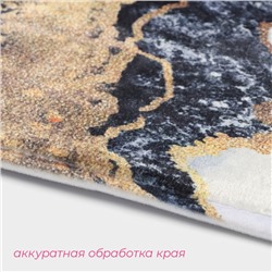 Коврики для ванной и туалета Доляна «Мрамор», 2 шт., 79×50 см, 50×39 см