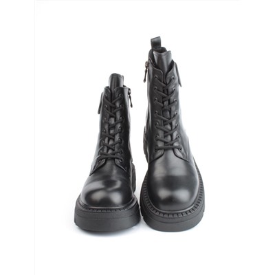 04-M3-1476 BLACK Ботинки зимние женские (натуральная кожа, натуральный мех)