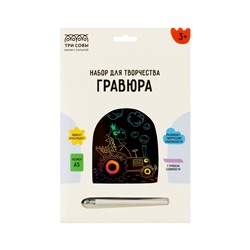 Гравюра с мультицветной основой ТРИ СОВЫ "Водитель", А5
