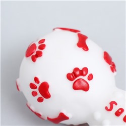 Игрушка для собак, пищащая, "Кость" белая 12,5 см