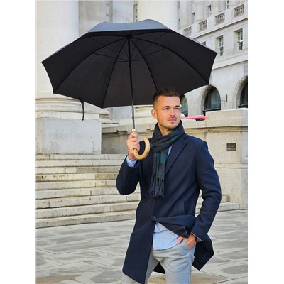 G807-01 Black (Черный) Зонт мужской трость Fulton