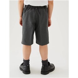 2pk Boys' Plus Fit Easy Dressing School Shorts (3-14 Yrs)