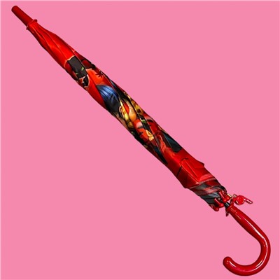 Зонт-трость для девочки с мультгероями полуавтомат Арт 005/2