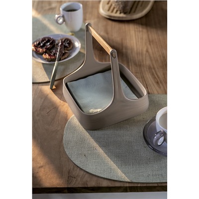 Салфетка подстановочная овальная двухсторонняя Fabric, синяя