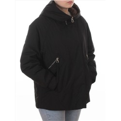 8008 BLACK Куртка демисезонная женская (100 гр. холлофайбер)