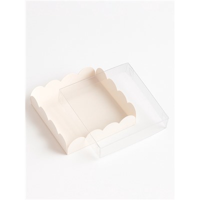 Коробка для печенья, белая, 14×10.5×2.5 см