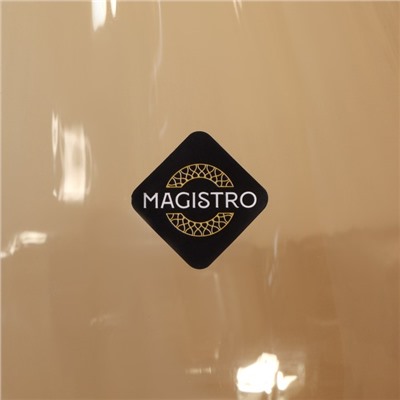 Бокал для вина Magistro «Иллюзия», 550 мл, 10×24 см, стекло, золотистый