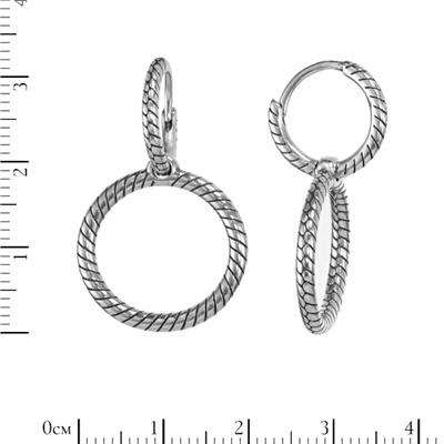 Серьги 'Кольца' серебряные ТДС.104БК