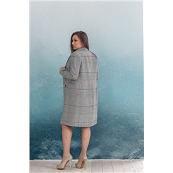 Пальто женское демисезонное 22420  (клетка michel)