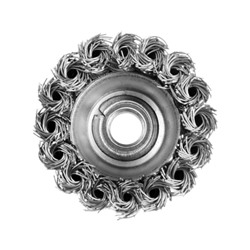 Щетка металлическая для УШМ ЛОМ, крученая проволока, «чашка», М14, 65 мм