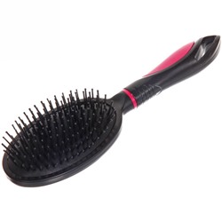 Расческа массажная "Kamila Beauty", овальная большая, цвет черный, 24см
