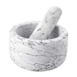 Ступка Marm, 12,7х7,6 см, белый мрамор