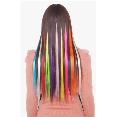 Накладная цветная прядь на заколке с переходом цвета Тип 14