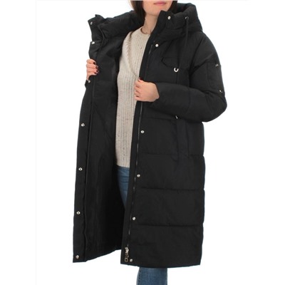 2208 BLACK Пальто зимнее женское Flance Rose (200 гр. холлофайбер)