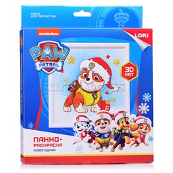 3D Art. Панно-раскраска "Щенячий патруль" новогодняя "Крепыш"