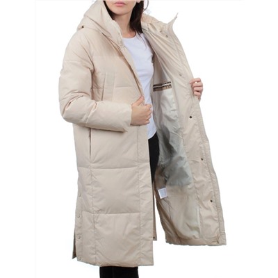 56009 BEIGE Пальто зимнее женское (холлофайбер 150 гр.)