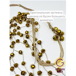 Комплект бижутерии "Хрустальная россыпь" , цвет золотая бронза