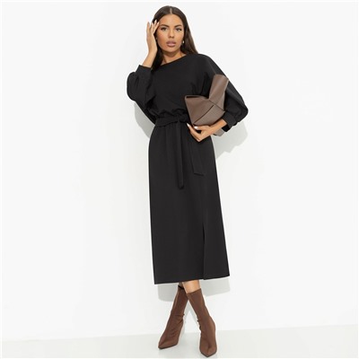 Платье из костюмной ткани, Ты входишь–мода замирает (черное)