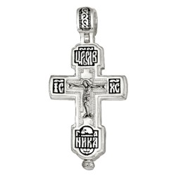 Крест-складень из серебра частичное чернение литье