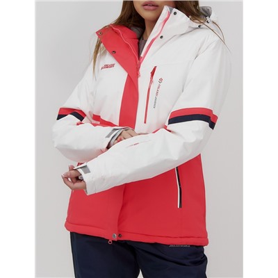 Горнолыжный костюм женский зимний УЦЕНКА белого цвета 02804Bl