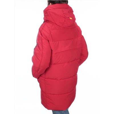 2197 RED Пуховик женский зимний AIKESDFRS (холлофайбер)