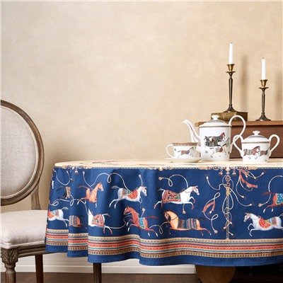 СКАТЕРТЬ ОВАЛЬНАЯ "PASSAGE"140Х300СМ ,БЕЖЕВЫЙ, 100% ХЛОПОК,ТВИЛ, ПРОПИТКА