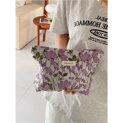 Capacious handheld cosmetic bag, small clutch bag to go out, travel bag, storage bag, liner, shopping bag