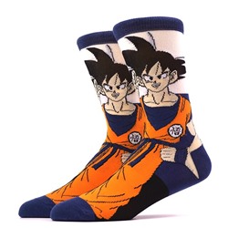06751 Жемчуг Дракона (Dragon Ball) | Носки "Сон Гоку", р-р 36-42 (синий/оранжевый)