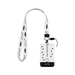 Бейдж вертикальный MESHU "Nice Day", 110*70мм, лента с карабином,  3D печать, опп пакет, европодвес