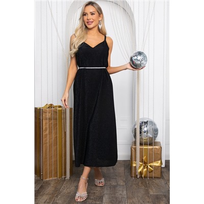 Платье-комбинация Сила притяжения (черное) П14481-7М