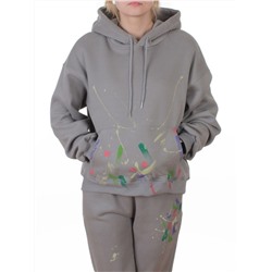 005 GRAY Костюм спортивный зимний женский (95% хлопок, 5% полиэстер)