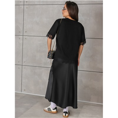 Футболка "Лейс" черный женская