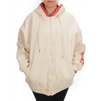 2562 BEIGE/ORANGE Худи женское (50 гр. синтепон)