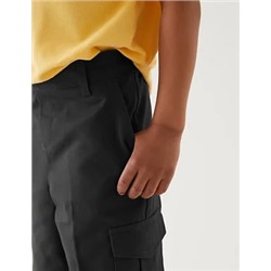 2pk Boys' Pure Cotton School Shorts (2-14 Yrs)