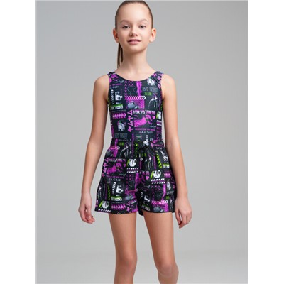 Комплект для девочки: купальник, купальные шорты