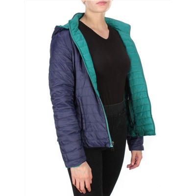 9313 TURQUOISE/BLUE Куртка демисезонная двухсторонняя женская RIKA (100 гр. синтепон)
