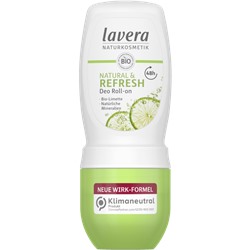 lavera Deo Roll-on Natural & Refresh, Лавера Шариковый дезодорант с органическим лимоном и минералами, 50 мл